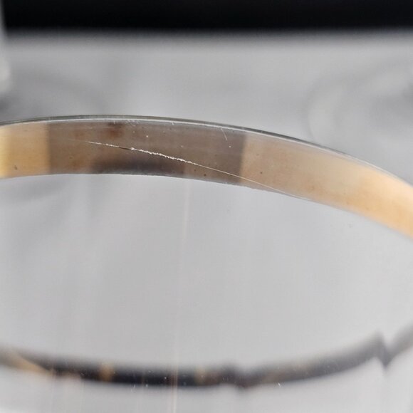 Crown Crystal Cape Cod Gold Rim Goblets 7.5" optic 24% leaded glasses 1970s 2pc - Picture 9 of 10